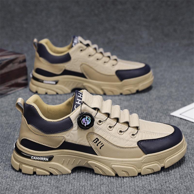 Low-top Martin shoes men's outdoor tooling trendy shoes men's autumn and winter 2024 new casual men's shoes rotating buttons