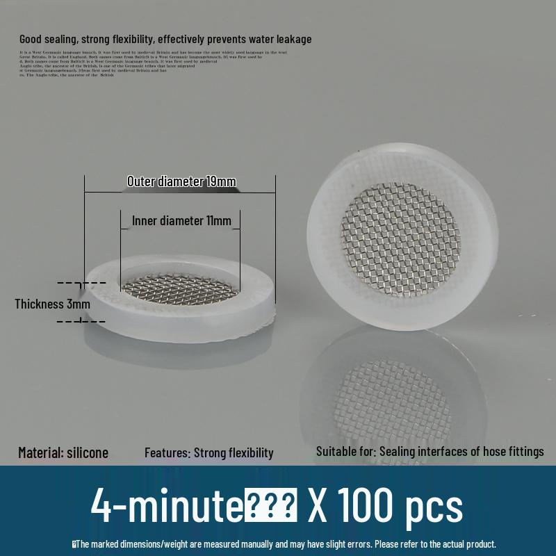 4-Minute Water Heater Seal: Silicone and Rubber Gaskets for Shower, 6-Point Inlet Pipe, 1-Inch Water Meter