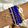 7Pcs Bohemian Shell Bracelet Set For Women Starfish Charm Rice Beads Wristband Bangle Girl Summer Beach Jewelry Accessory