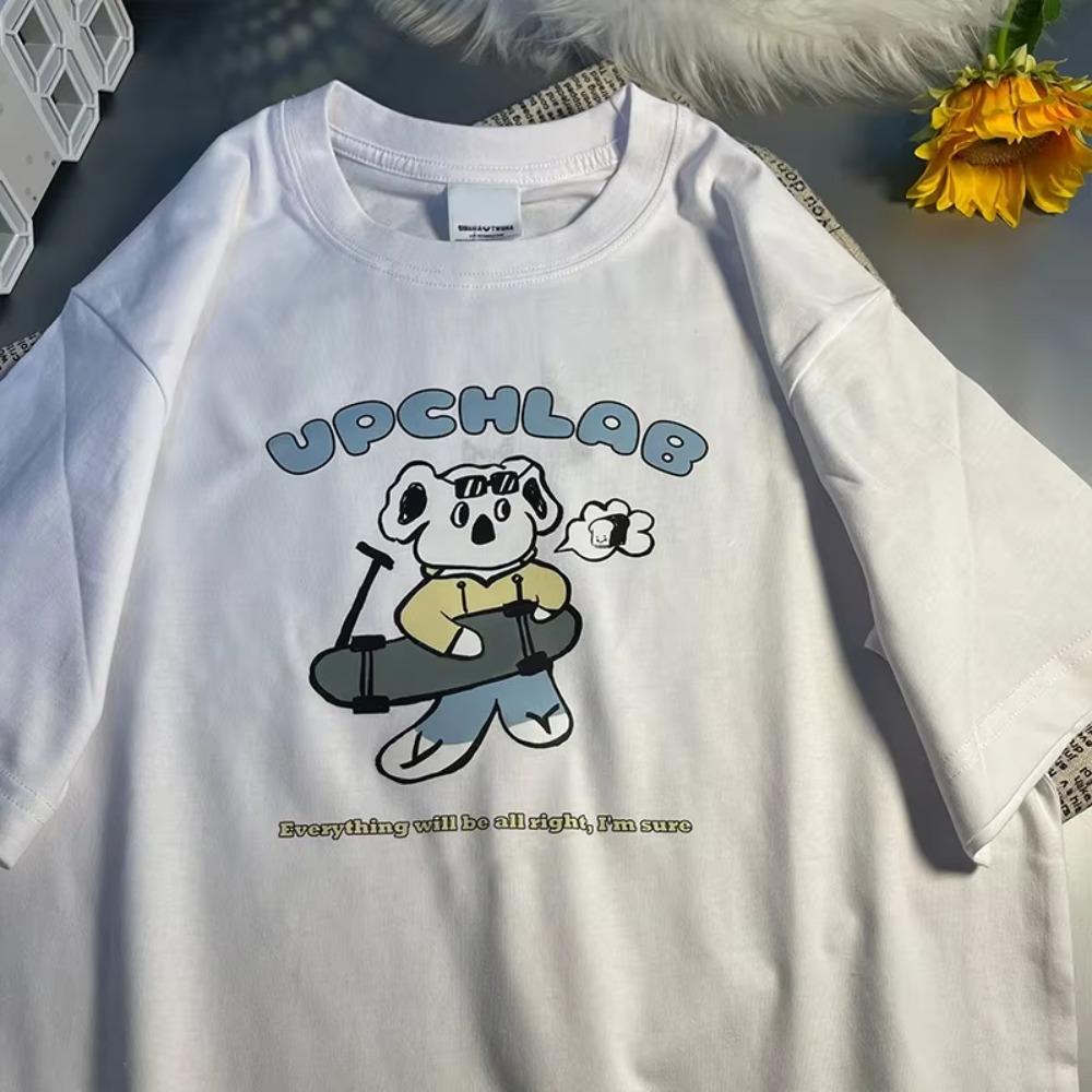 

Американская ретро свободная футболка с коротким рукавом мужская женская летняя модная брендовая Харадзюку из чистого хлопка парная футболка с рукавом до локтя Инс XXXXXL белый