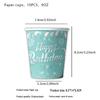 Tiffany Blue Birthday Party Decorations: Paper Plates, Flags, and Napkins