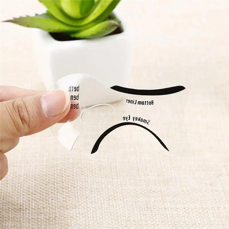 2pcs-Eyeliner Model Card Cat Eyeliner Smokey Eye Template Shaper Model Fashion Eyeliner Card Stencil