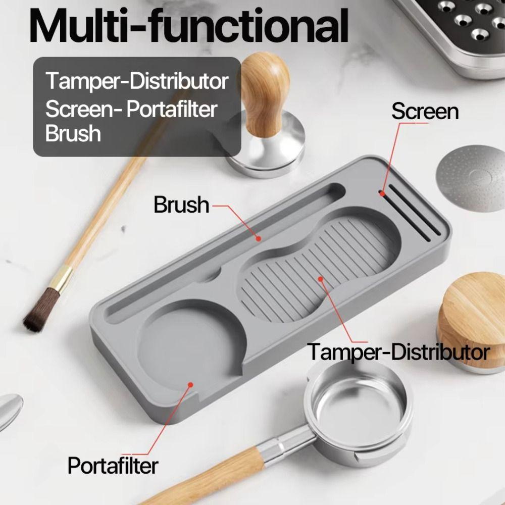 Countertops Protections Espresso Tamping Mat Powder Hammer Holder Coffee Distribution Tool