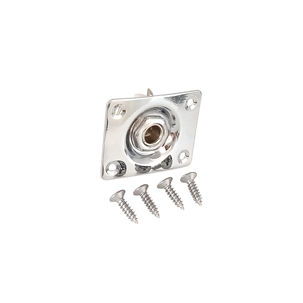Electric Bass/Guitar Square Output Jack in Silver, Black, Gold