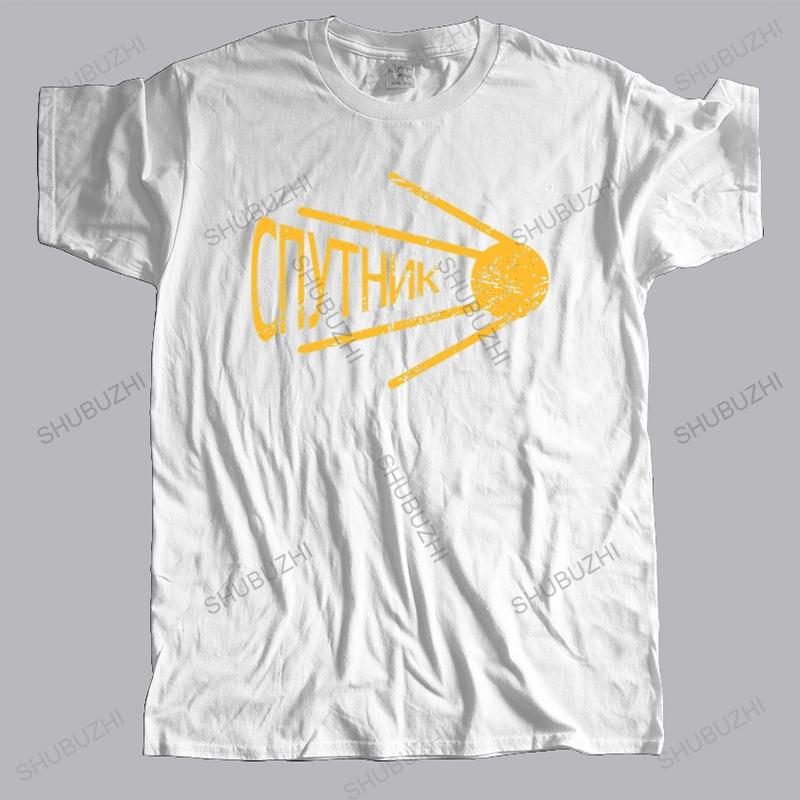 New Arrived Mens t shirt Male Black Tshirt cnythnk  Sputnik  Soviet Union USSR Russian Space ProgramAC Male cool Short Sleeve