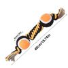 Dog Rope Toys Bite-Resistant Puppy Teething Toys With Double Tennis Balls Heavy Duty Cotton Rope Portable Pet Accessories For