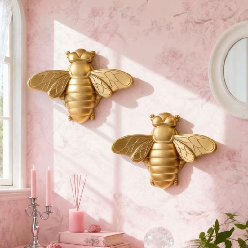 Golden Bee Decoration Creative Insect Hanging Decoration Home Bedroom Dining Room Wall High-End Artistic Wall Hanging Gift