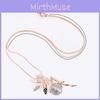Wing Angel Necklacecrystal Encrusted Sweater Chain Drop Pendant Jewelry Gift