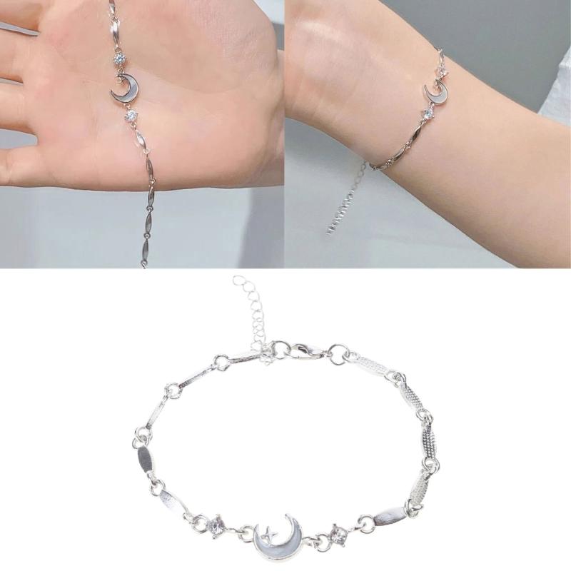 Fashionable Star Moon Pattern Jewelry Lightweight Comfort Chain Bracelet For Daily Wear And Special Occasion