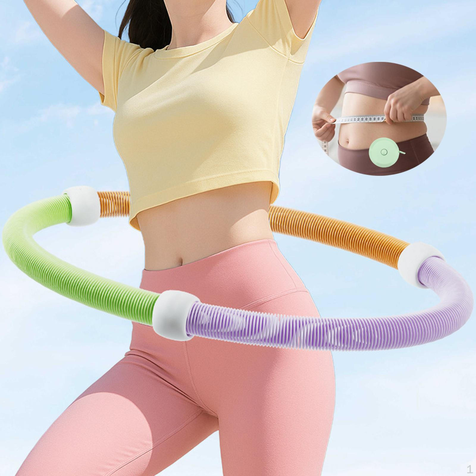 Регулируемый и многофункциональный фитнес-обруч, утяжеленный живот, мягкий пружинный круг для занятий в помещении Green with 1.2kg