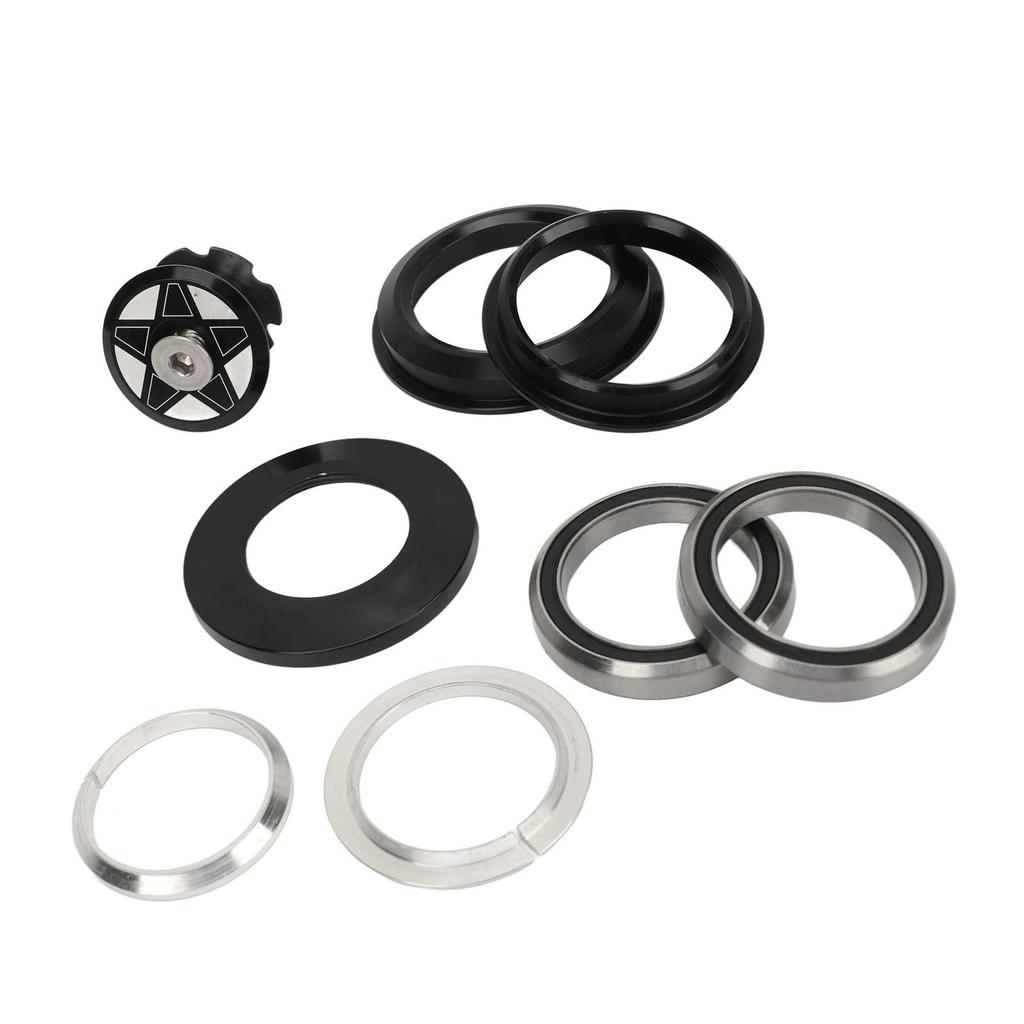 Bicycle Front Fork Bowl Set Aluminium Alloy Waterproof Anodized Bicycle Headset Spacer for 44?50.6mm Tapered Head Tube Frame