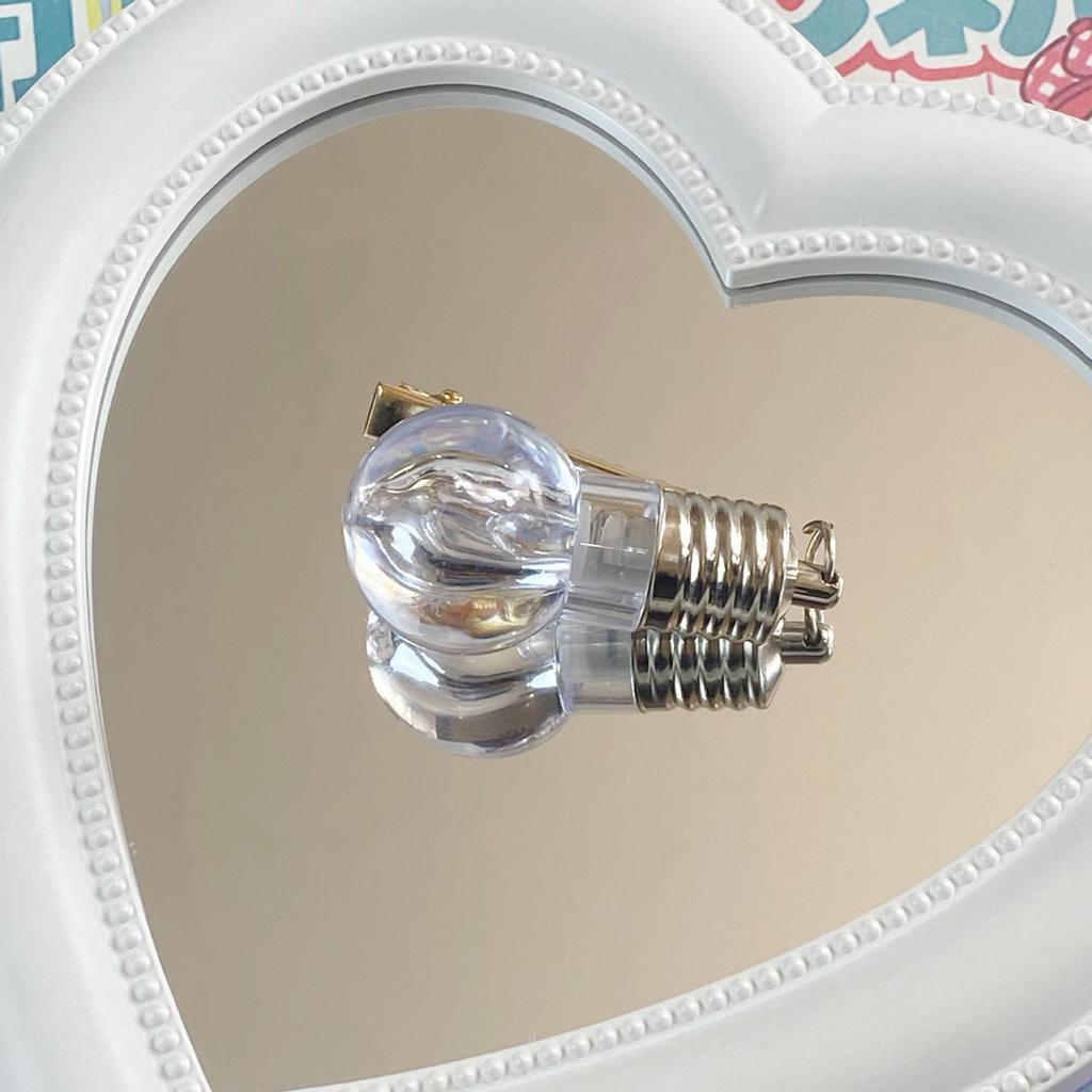 Creative Duckbill Clip: Mini Light Bulb Scissors & Hairpin for Fun, Quirky Hairstyles