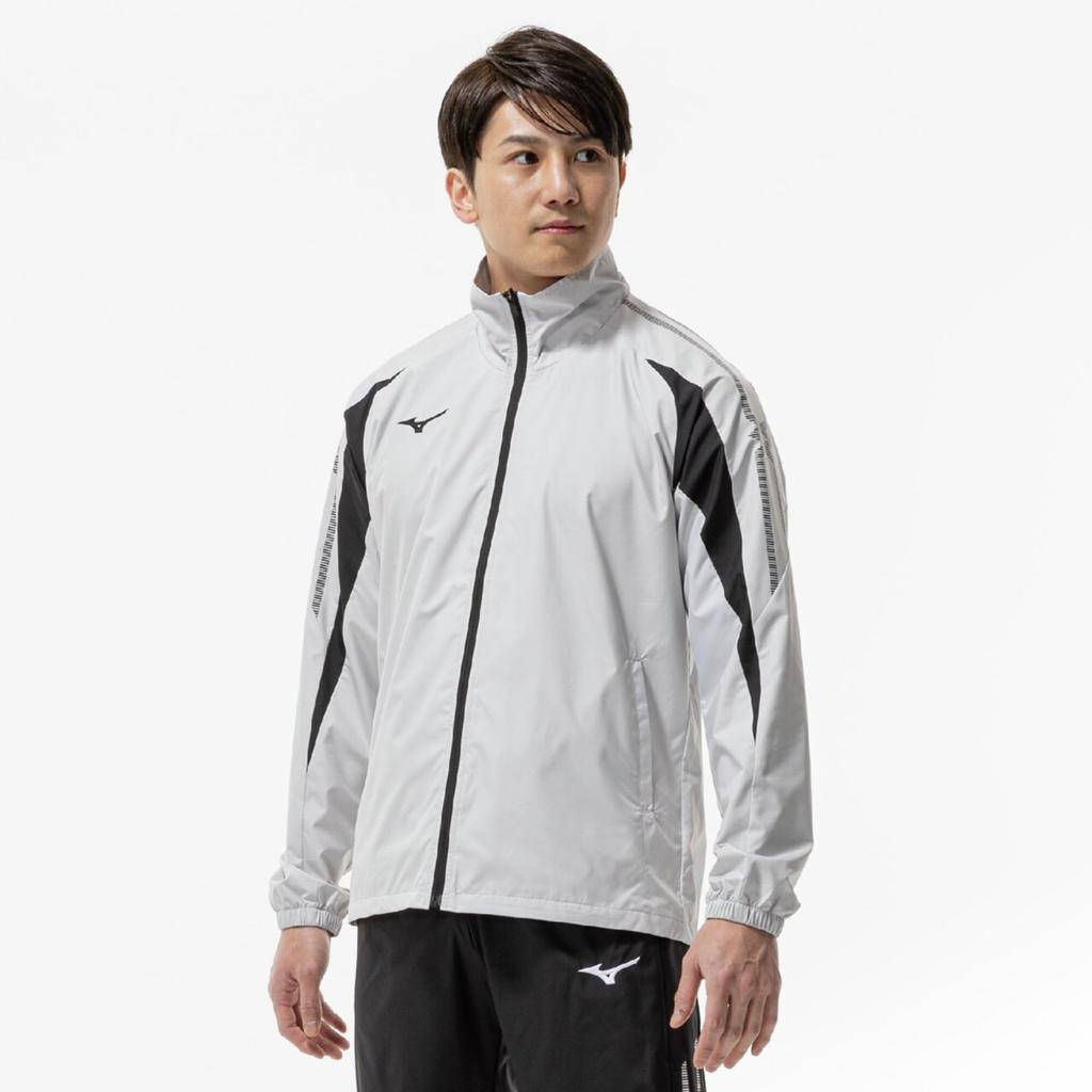 Mizuno MC Line Windbreaker and Training Alloy Gray X Size 32MEC015 Jacket, Water-Repellent Windproof, Wear, Unisex, Black, L,