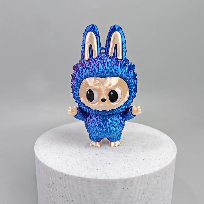 1 Piece Cute Surrounding Characters Gifts 3D Printing Trendy Play Labubu Ornament Cartoon Doll Desktop Decoration