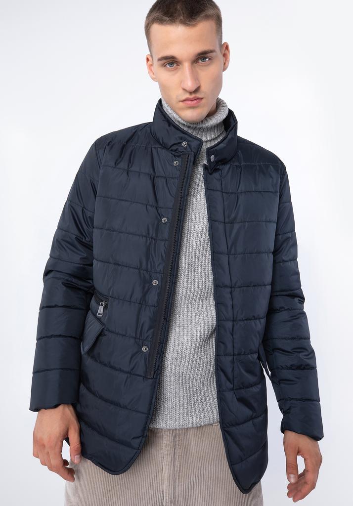 Wittchen Men's Navy Blue Quilted Nylon Jacket