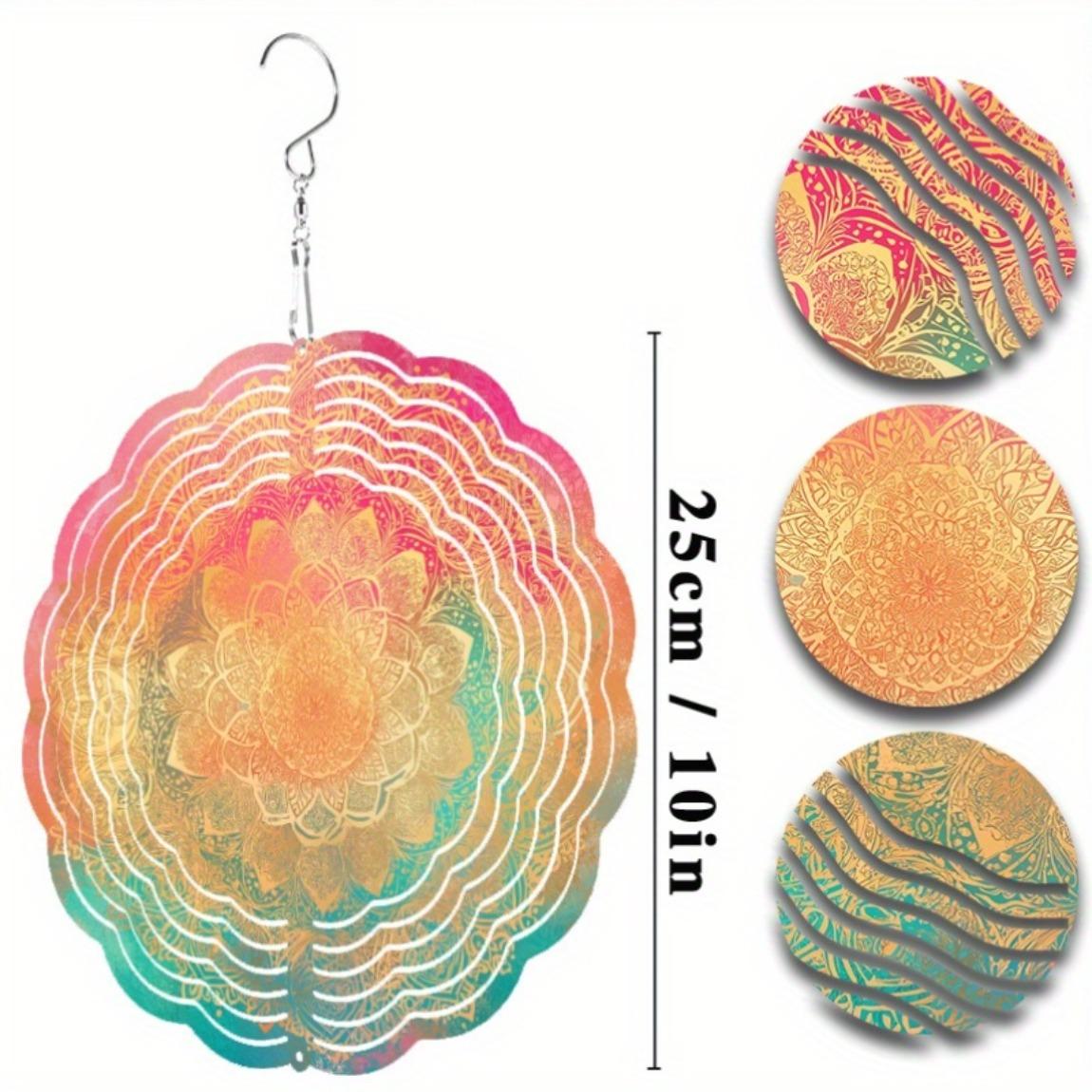 

Металлический колокольчик ветра 25,4 см для подвешивания на улице с крючком с вращением на 360 градусов Классический декор для сада, патио, двора на все сезоны Подарок для мамы 01A