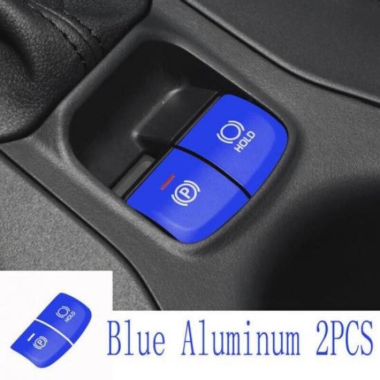 For Toyota Corolla Cross 2022-2023 Blue Aluminum Electronic Handbrake Cover Trim