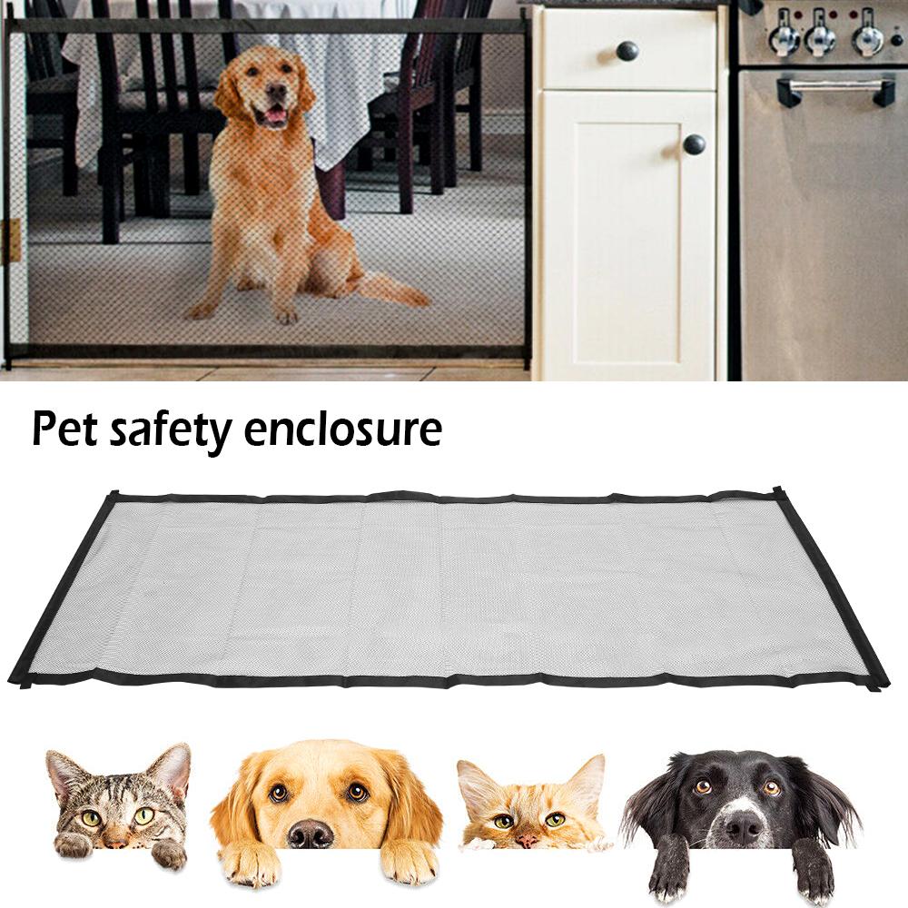 Pet Barrier Fences Portable Folding Breathable Mesh Child Safety Gate Pet Baby Separation Guard Isolated Fence Dog Accessories