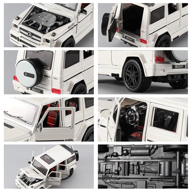 Large 1:24 Mercedes-Benz G65 Alloy Car Model with Sound and Light, Pull-Back, for Boys - Hot Sale In Taiwan Province.