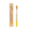Custom Logo Kraft Bag BPA Free Color Painted Round Handle Adult Soft Eco Biodegradable Bamboo Toothbrush