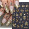 1/4 Pcs Halloween Nail Stickers Cute Spider Nail Slide Decals Nail Supplies Manicure Decoration