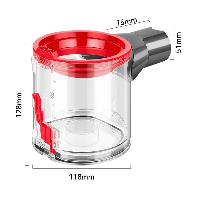 KIOMOKI Clear Bin for Dyson Dust Cup V7 SV11 V8 SV10 V8 Slim Slim Series Cup Parts Compatible Clear Bin Dust Cup / /