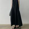 Korean Chic Pumpkin-Colored Sleeveless Cotton Linen Swing Dress