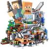 Mattoncini in Plastica ABS Modello Villaggio di Montagna Il Mio Mondo Puzzle per Bambini Assemblaggio Giocattolo per Ragazzo