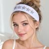Elastic Rhinestone Star Headband Wide Band Stretchy Sweatband Y2K Knit Hair Band  Daily Wear