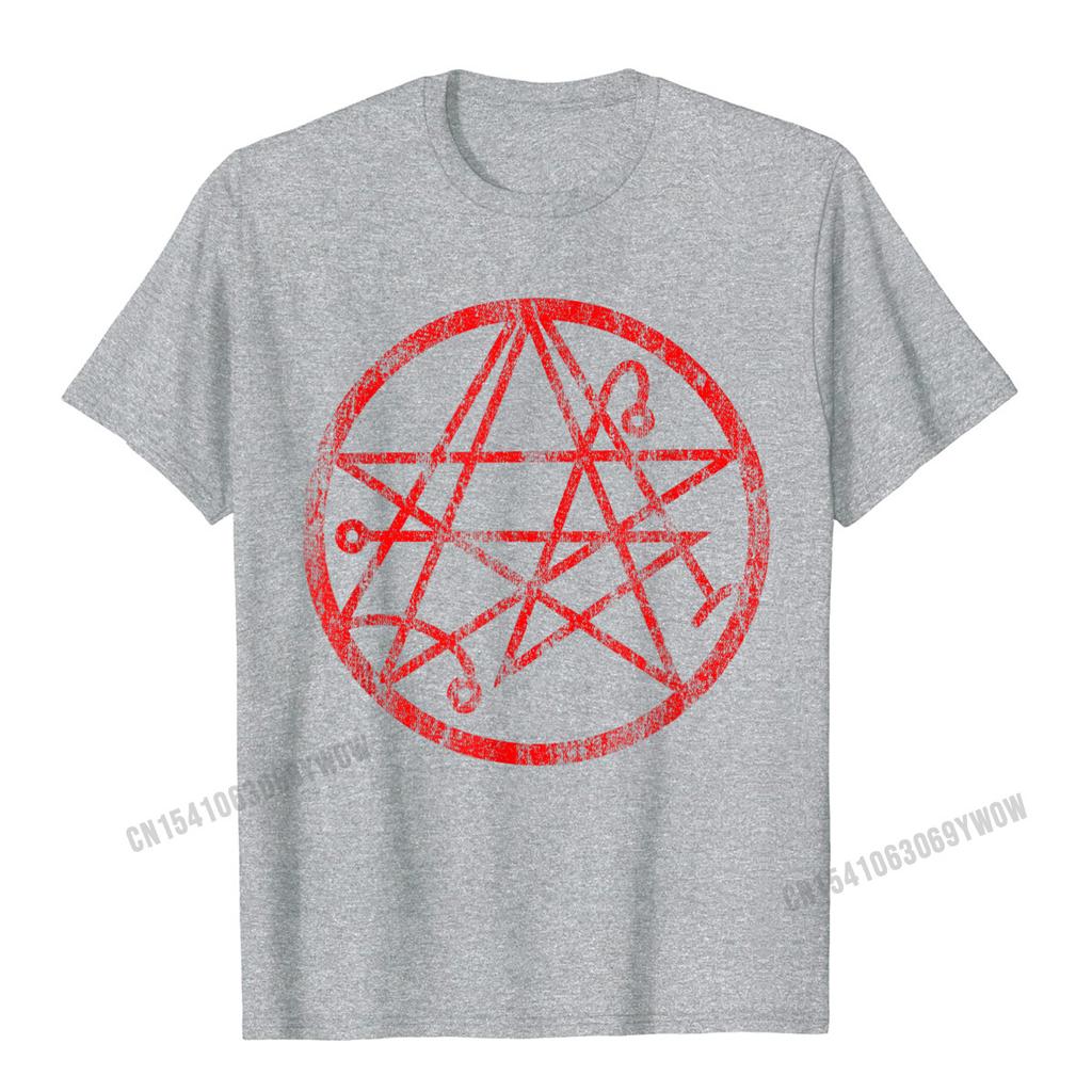 Necronomicon Symbol Shirt Demonic Gothic Horror TShirt Camisas Unisex T Shirt Popular Birthday Cotton Unisexs Tees Casual