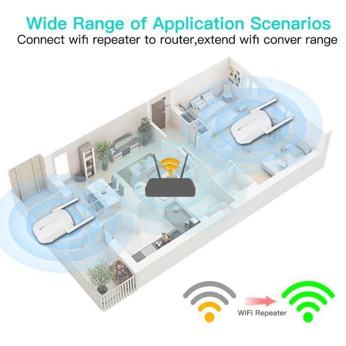 WiFi Repeater AX1800 Mbps - E.F.CONNECTION - Dual Band 2.4 GHz &; 5 GHz - Coverage 200m²