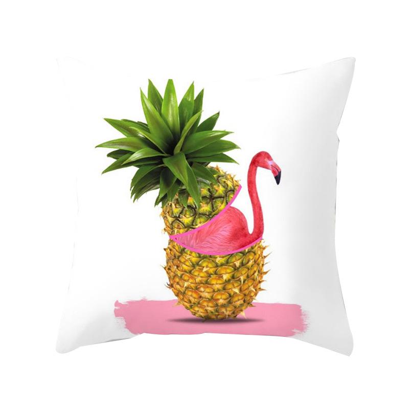 Creative Cartoon Peach-skin Flamingo Pillow Home Soft Decoration Sofa Pillow Pillow Case Soft