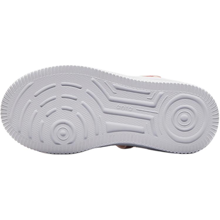 Anta Kids Synthetic Leather Fashion Versatile Lightweight Shock Absorbing High Top Kids Skate Shoes Kids Skate Shoes White Pink A22439983-1