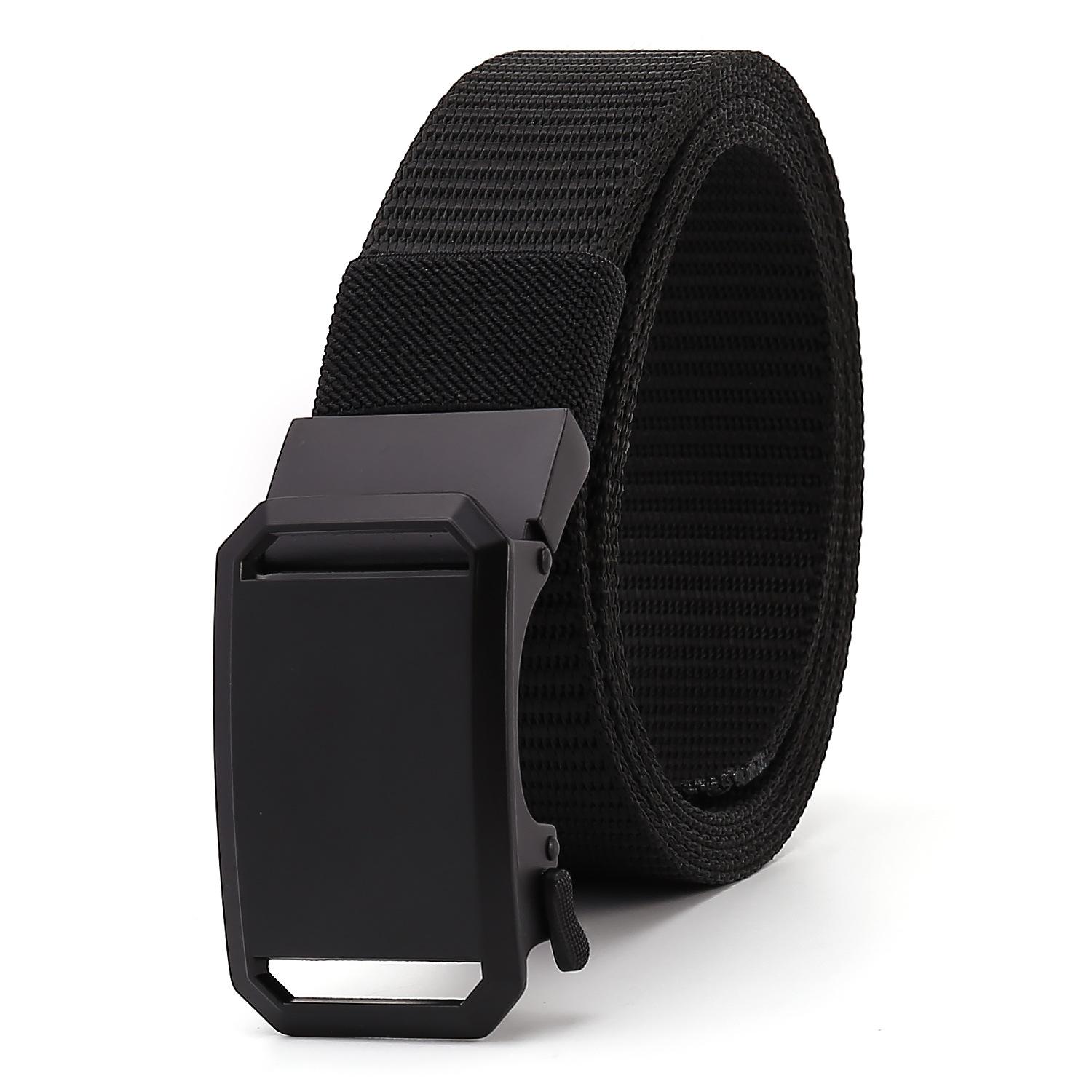 

Тактический ремень мужской сплав автоматическая пряжка беззубый нейлоновый ремень повседневный комбинезон с мужской 120cm чёрный