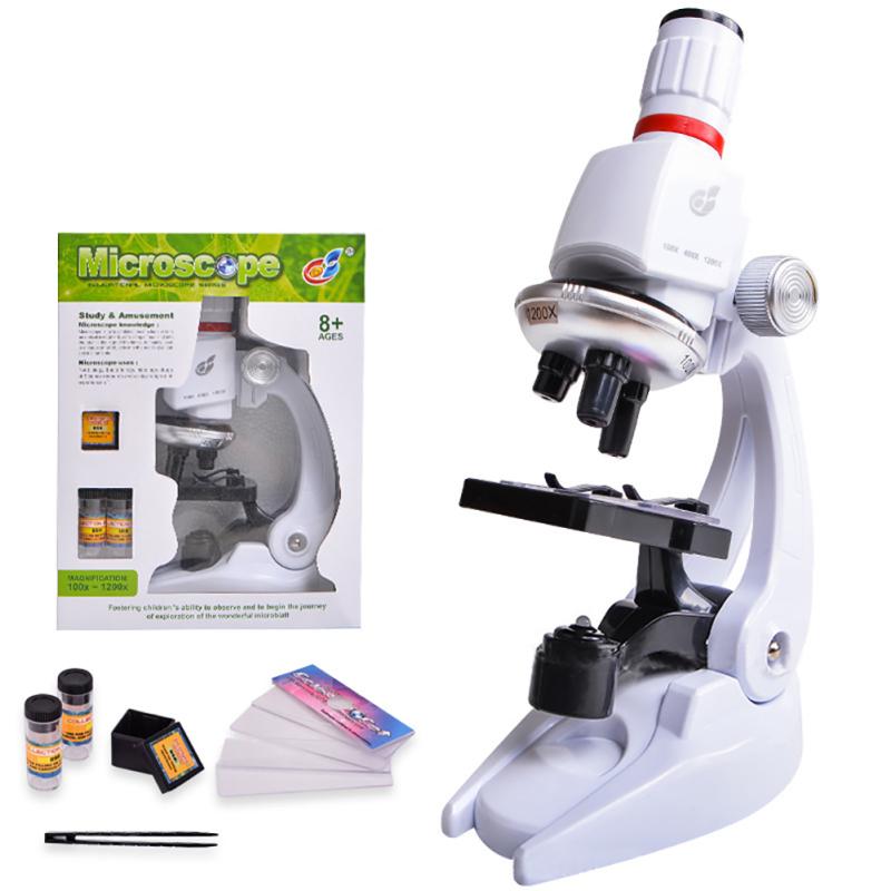 Microscope Kit Lab with Phone Holder Science Educational Toy Gift Refined Biological Microscope for