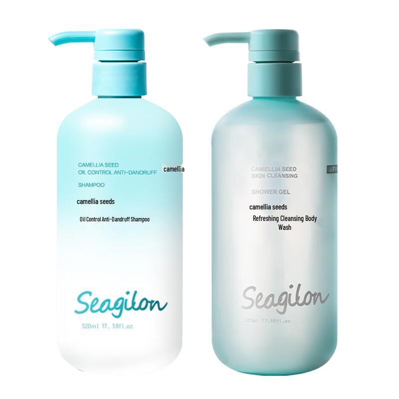 Seagilon Camellia Seed Oil Control Shampoo & Refreshing Shower Gel Set