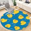1 Stück Gelbe Ente Blasen Büro Runder Teppich, Matte Geeignet Für Büro, Unter Bürostühlen Schlafzimmer Wohnzimmer Heimdekoration, Raumdeko
