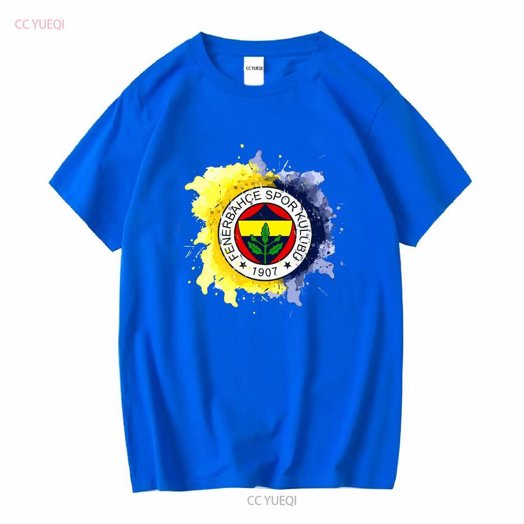 Nové Limitované Tmavé Fenerbahce Istanbul Akvarelový Design Klasické Tričko s dlouhým nebo krátkým rukávem vintage Prané módní grafika