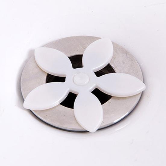Pipe Unclogger Disposable Flower Decor Drain Strainer with Chain Anti Clog Hair Catcher Sink Tub Shower Kitchen Drain Cleaner