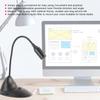 Microfon cu fir pentru notebook, cu tub reglabil, cu directivitate omnidirecțională de 3,5 mm, negru ABS