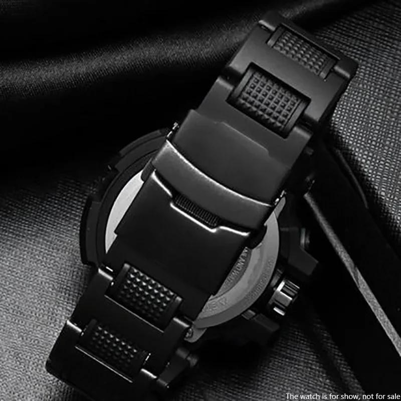 Watch Accessories Strap Replacement for Casio GW-A1100 G-1400 GW-4000 GA-1000 Wrist Band Plastic Steel Safety Buckle Bracelet