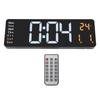 LED Digital Clock Large Screen Wall Mounted Clock with Remote Control 10 Level Adjustable Brightness Date Temperature