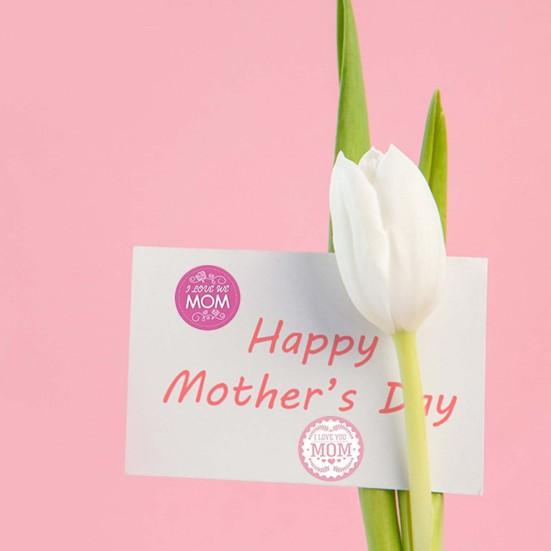 

Yousheng 16 Sheets Label Stickers I Love You Mom Letters Happy Mothers Day Labels Decor Accessories
