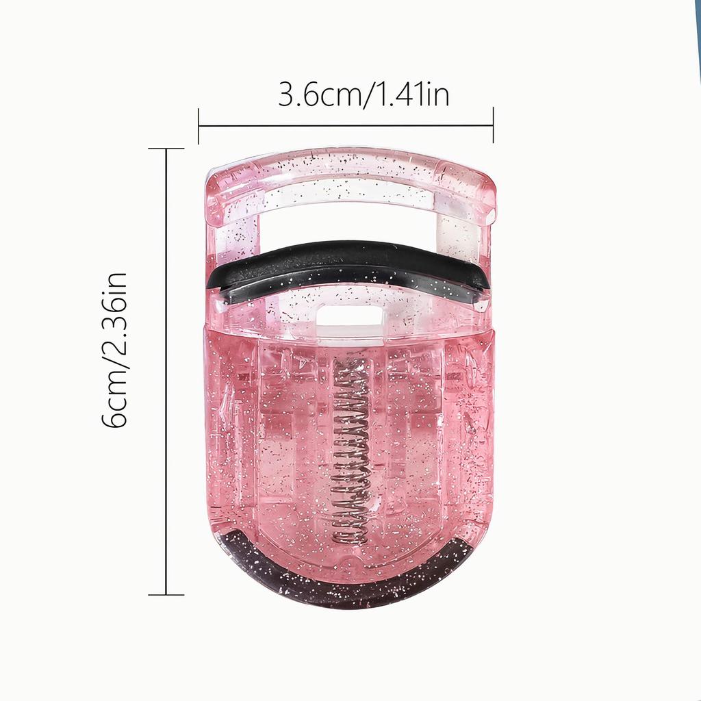 Compact Plastic Eyelash Curler with Free Silicone Pad