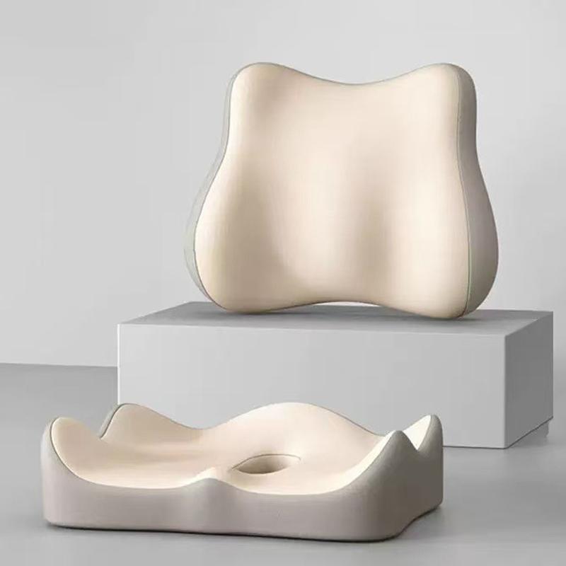 Curved Memory Foam Cushion - Coccyx Comfort; Ideal Pressure Relief for Car or Office, 1PC