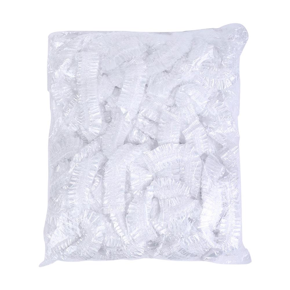 100pcs Disposable Bathing Caps - Hair Head Cover Net, Bouffant Design, Dustproof Anti Dust, Breathable, Shower Bath Kitchen Use