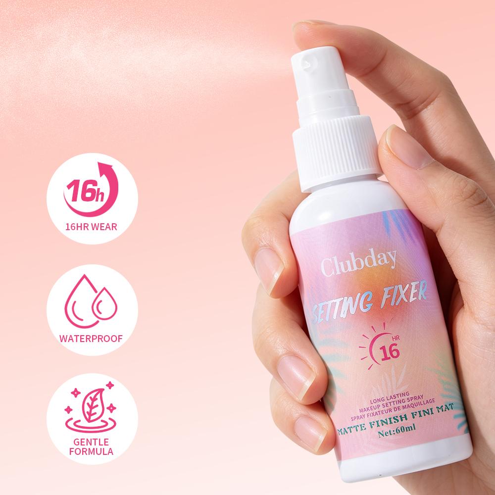 Mattes Fixierspray 60ml Langanhaltender Feuchtigkeitsspendender Make-up Fixierer Wasserdicht Ölkontrolle Gesicht Fixierspray Wischfest Erfrischender Primer & Finisher