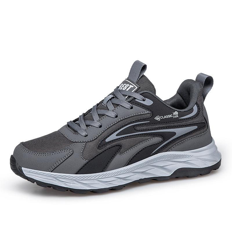 Large Size Men's Running Shoes 2026 Spring Autumn New Non Slip Soft Sole Lace Up Sneakers Lightweight Comfortable Casual Shoes