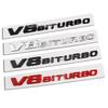 Convient pour V8 BITURBO Étiquette Lettre Double Turbo Étiquette Arrière de Coffre Étiquette Latérale d'Aile Étiquette de Voiture