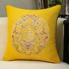 Chinese New Style Fu Character Pillow Case, Wedding Red Lucky Linen Cushion Cover for Sofa Bedroom Decor
